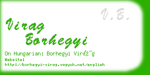 virag borhegyi business card